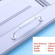 Load image into Gallery viewer, Handles Drawer Cabinet Furniture Kitchen Handles For Cabinet Knob Door Drawer Furniture Kitchen Knob Simplicity White Stainless Steel Hollow Tube Bar Drawer Pulls Cupboard Knob For Kitchen Furniture Hardware