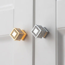 将图片加载到图库查看器,Gold Luxury Door Handles Zinc Alloy Cabinet Handle Drawer Knobs European Wardrobe Pulls Kitchen Furniture Handle Wardrobe Drawer Dresser Closet Furniture Door Handles Knobs Kitchen Office Home Hardware