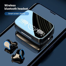 将图片加载到图库查看器,Unisex Lightweight Wireless Headphones Bluetooth 5.1 Headphones Waterproof Sport Earphone Headset Bluetooth Earpiece Sports Headphones Wireless Wearable Music Player Sweatproof Workout Portable Headphones LED Smart Screen Display Design