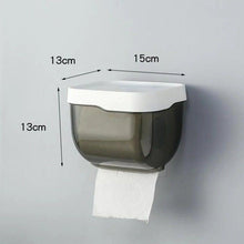 将图片加载到图库查看器,Punch-free Toilet Paper Holder Box Waterproof Storage Toilet Paper Storage Rack Paper Towel Kitchen Bathroom Storage Box Waterproof Toilet Paper Holder Wall Mounted Punch Free Paper Dispenser Transparent Storage Box Bathroom Kitchen Supply