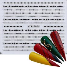 Load image into Gallery viewer, Nail Stickers for Manicure Nail Sticker Sliders For Nails Decal Self-adhesive Nails Figures Transfer Black Accessories Sliders Manicure Decoration 3D Nail Supplies Holographic Decals Transfer Sliders Nail Design Manicures Nail Self-Adhesive Sticker