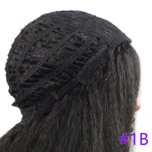 将图片加载到图库查看器,Long Kinky Straight Synthetic Wigs for Black Women Black Brown Blonde Ginger Red White Hair Afro Wigs Synthetic Hair Wigs For Black Women Cosplay Wigs For Women