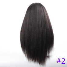 将图片加载到图库查看器,Long Kinky Straight Synthetic Wigs for Black Women Black Brown Blonde Ginger Red White Hair Afro Wigs Synthetic Hair Wigs For Black Women Cosplay Wigs For Women