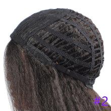 将图片加载到图库查看器,Long Kinky Straight Synthetic Wigs for Black Women Black Brown Blonde Ginger Red White Hair Afro Wigs Synthetic Hair Wigs For Black Women Cosplay Wigs For Women