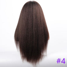 将图片加载到图库查看器,Long Kinky Straight Synthetic Wigs for Black Women Black Brown Blonde Ginger Red White Hair Afro Wigs Synthetic Hair Wigs For Black Women Cosplay Wigs For Women