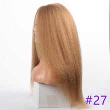 将图片加载到图库查看器,Long Kinky Straight Synthetic Wigs for Black Women Black Brown Blonde Ginger Red White Hair Afro Wigs Synthetic Hair Wigs For Black Women Cosplay Wigs For Women