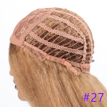 将图片加载到图库查看器,Long Kinky Straight Synthetic Wigs for Black Women Black Brown Blonde Ginger Red White Hair Afro Wigs Synthetic Hair Wigs For Black Women Cosplay Wigs For Women
