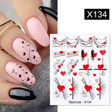 将图片加载到图库查看器,Egg Shell French Lines Water Decals Sticker Geometric Flowers Leaves Bubble Design Slider For Manicuring Nail Art Manicure Lips Nail Art Decorations Slider Nail Art Stickers Decals Nail Art Supplies Valentines Day 3D Self-Adhesive Nail Decorations