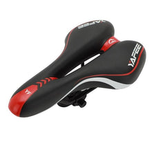 将图片加载到图库查看器,Sport Bicycle Saddle Soft Shock Absorbing Hollow Bike Cushion Road Cycling Sponge Comfortable Bicycle Seat Most Comfortable Bicycle Saddle Shock Absorber Waterproof Suitable For Fitness Outdoor Wide Soft Padded Bike Saddle