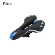 将图片加载到图库查看器,Sport Bicycle Saddle Soft Shock Absorbing Hollow Bike Cushion Road Cycling Sponge Comfortable Bicycle Seat Most Comfortable Bicycle Saddle Shock Absorber Waterproof Suitable For Fitness Outdoor Wide Soft Padded Bike Saddle