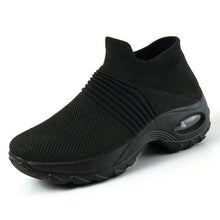 将图片加载到图库查看器,Women's Casual Chunky Sneakers Platform Walking Shoes Fashion Knited Casual Walking Shoes Sock Sneakers Slip On Mesh Air Cushion Comfortable Easy Shoes