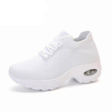 将图片加载到图库查看器,Women's Casual Chunky Sneakers Platform Walking Shoes Fashion Knited Casual Walking Shoes Sock Sneakers Slip On Mesh Air Cushion Comfortable Easy Shoes