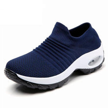 将图片加载到图库查看器,Women's Casual Chunky Sneakers Platform Walking Shoes Fashion Knited Casual Walking Shoes Sock Sneakers Slip On Mesh Air Cushion Comfortable Easy Shoes