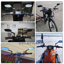 Load image into Gallery viewer, Bicycle Rear View Mirror Bike Scooter Clear Back Sight Reflector Adjustable Rotatable Handlebar Cycling Mirror HD Safety Bicycle Cycling Rearview Mirror And New Scratch Resistant Convex Lens Universal Adjustable Rotatable Handlebar Glass Lens Mirror