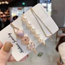 Load image into Gallery viewer, 3pcs/Set Fashion Hair Clips Women Girls Elegant Pearls Geometric Hairpin Sweet Hair Ornament Barrette Headband Hair Accessories For Women