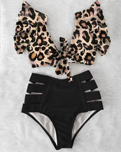 将图片加载到图库查看器,High Waist Bikini Ruffle Swimwear Women Print Swimsuit Push Up Bikinis Plus Size Bathing Suits Floral Beach Wear Bikini Swimsuits for Teen Girls