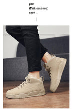 Load image into Gallery viewer, Men Winter Comfortable Shoes Warm Fur Snow Boots Ankle Winter Boots For Men Plush Sneakers High-Top Outdoor Snow Boots Water Resistant Shoes Anti-Slip Fully Fur Lined Casual Lightweight Shoes