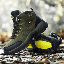Load image into Gallery viewer, Winter Hiking Shoes Mens Boots Warm Snow Outdoor Sport Combat Boots High Top Non-slip Ankle Boots Winter Warm Outdoor Walking Lace Up Anti-Slip Breathable Ankle Booties Casual Outdoor Shoes