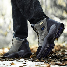 Load image into Gallery viewer, Winter Hiking Shoes Mens Boots Warm Snow Outdoor Sport Combat Boots High Top Non-slip Ankle Boots Winter Warm Outdoor Walking Lace Up Anti-Slip Breathable Ankle Booties Casual Outdoor Shoes