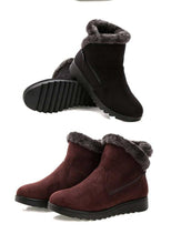 Load image into Gallery viewer, Beautiful Red Womens Ankle Boots New Fashion Waterproof Platform Winter Warm Snow Boots Outdoor Warm Mid-Calf Boot Non-Slip Water Resistant Winter Cold Weather Elegant Shoes
