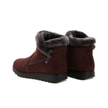Load image into Gallery viewer, Beautiful Red Womens Ankle Boots New Fashion Waterproof Platform Winter Warm Snow Boots Outdoor Warm Mid-Calf Boot Non-Slip Water Resistant Winter Cold Weather Elegant Shoes