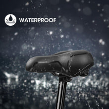 Load image into Gallery viewer, Unisex Soft Rubber Bike Saddle Dual Shock Absorbing Mountain Bicycle Cushion Pad Breathable Comfortable Bike Seat Cushion Bicycle Seat For Men Women With Dual Shock Absorbing Ball Memory Foam Waterproof Wide Bicycle Saddle Fit