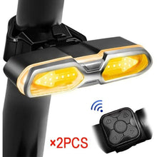 Load image into Gallery viewer, Turn Signals For Bicycle Light Bicycle Taillight Led Light With USB Charging Bicycle Lighting Safety Warning Brake Light Remote Control Bike Rear Light Back USB Rechargeable Safety Warning Cycling Light Fits On Any Road Bicycle