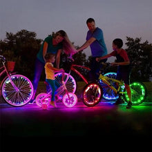 Load image into Gallery viewer, Waterproof LED Bike Wheel Light Bicycle Spoke Light Bicycle Tire Light Strips Cycling Safety Warning Lamp Bike Wheel Lights Safety Warning Tire Strip Light For Night Riding Glow Light Fun Safety Light Bike Accessories For Kids