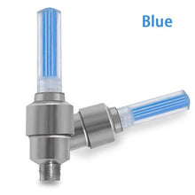 Load image into Gallery viewer, 2PCS Ultralight Bike Valve Cap Light Road Bike LED Light Tire Valve Caps Wheel Spokes Light Bike Flash Tyre Wheel Cap Lights Bike Valve Neon Lights Colorful Night LED Tire Lights