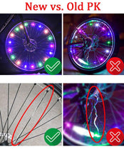 将图片加载到图库查看器,Fashion Durable Bicycle Spoke Light Bike Tire Wind Wheel Lights Flash Spoke Ribbon Light Lamp Outdoor Night Cycling Lights Bike Wheel Spoke Light Waterproof Bright Bicycle Light Strip