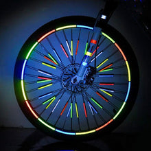 Load image into Gallery viewer, 12Pcs Bicycle Light Rim Radio Clip Light Safety Warning Light Strip Safety Cycling Reflective Reflector Bike Accessories Mount Clip Tube Warning Strip Waterproof Bicycle Spoke Reflectors