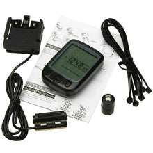 Load image into Gallery viewer, LCD Digital Bicycle Computer Waterproof Cycle Bike Stopwatch Wire Odometer Speedometer Automatic Wake-Up Cycling Computer LCD Backlight Displays Cycling Accessories Accurate Speed Tracking