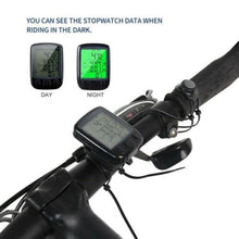 Load image into Gallery viewer, LCD Digital Bicycle Computer Waterproof Cycle Bike Stopwatch Wire Odometer Speedometer Automatic Wake-Up Cycling Computer LCD Backlight Displays Cycling Accessories Accurate Speed Tracking