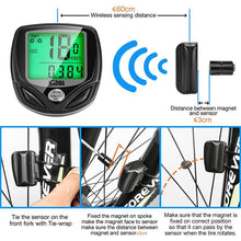 Load image into Gallery viewer, Bike Computer Wireless Waterproof Bicycle Computer 16 Functions Speed Cycle Speedometer Waterproof Wireless Bicycle Bike Computer And Cycling Odometer With Multi-Function LCD Backlight Display