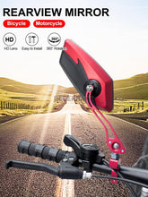 Load image into Gallery viewer, Adjustable Electric Scooter Mirrors Bicycle Rear View Mirrors Adjustable HD Clear Glass Handlebar Mounting Mirrors Universal Adjustable Rotatable Safe Handlebar Bike Rear View Mirror