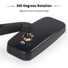 Load image into Gallery viewer, Universal Handlebar Mirrors Aluminum Bicycle Rearview Mirrors Anti-Glare Reflector Mountain Bike Bicycle Motorcycle Mirror Glass Lens Bar End Mountain Bicycle Mirror Adjustable Bike Glass Mirror Rotatable Safe Rearview