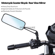 Load image into Gallery viewer, Universal Handlebar Mirrors Aluminum Bicycle Rearview Mirrors Anti-Glare Reflector Mountain Bike Bicycle Motorcycle Mirror Glass Lens Bar End Mountain Bicycle Mirror Adjustable Bike Glass Mirror Rotatable Safe Rearview