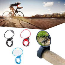 Load image into Gallery viewer, New Universal Rotate Bike Rearview Mirror Unique Bicycle Handlebar Mounted Convex Rear View Mirror Adjustable Full Rotatable Rearview Bicycle Mirrors Wide Angle Acrylic Convex Cycling Safety Mirror For Road Bike