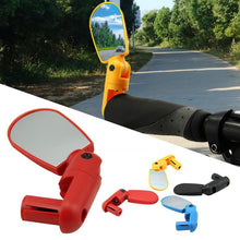 Load image into Gallery viewer, New Universal Rotate Bike Rearview Mirror Unique Bicycle Handlebar Mounted Convex Rear View Mirror Adjustable Full Rotatable Rearview Bicycle Mirrors Wide Angle Acrylic Convex Cycling Safety Mirror For Road Bike