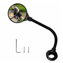 Load image into Gallery viewer, New Universal Rotate Bike Rearview Mirror Unique Bicycle Handlebar Mounted Convex Rear View Mirror Adjustable Full Rotatable Rearview Bicycle Mirrors Wide Angle Acrylic Convex Cycling Safety Mirror For Road Bike