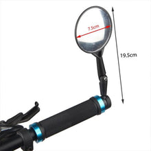 Load image into Gallery viewer, New Universal Rotate Bike Rearview Mirror Unique Bicycle Handlebar Mounted Convex Rear View Mirror Adjustable Full Rotatable Rearview Bicycle Mirrors Wide Angle Acrylic Convex Cycling Safety Mirror For Road Bike