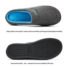 Load image into Gallery viewer, Men's Cotton Fabric Slippers Indoor Non-Slip Home Fur Couple Flat Men Winter Slipper Cotton Memory Foam Slippers Comfort Knitted Cotton-blend Closed Toe House Indoor Outdoor Shoes