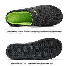 Load image into Gallery viewer, Men's Cotton Fabric Slippers Indoor Non-Slip Home Fur Couple Flat Men Winter Slipper Cotton Memory Foam Slippers Comfort Knitted Cotton-blend Closed Toe House Indoor Outdoor Shoes