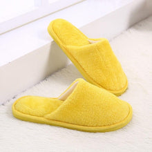 将图片加载到图库查看器,Simple Solid Soft Plush Slippers For Men And Women Winter Warm Indoor Non-slip Slippers Shoes Comfortable Memory Foam Slippers For Women's And Men's Casual House Shoes