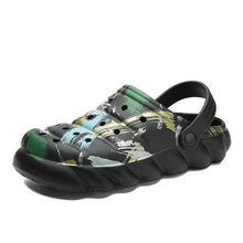 Load image into Gallery viewer, Men's Black Rubber Beach Flip Flops Sandals Wedge Flat Shoes Footwear Fashion Unisex Garden Clogs Sports Sandals Outdoor Indoor Lightweight Clogs