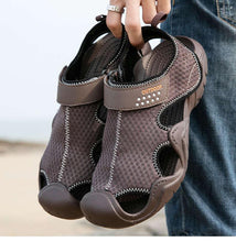 将图片加载到图库查看器,Men Flip Flops Sandals Summer Slippers Summer Beach Slippers Sandals Breathable Slip On Shoes Outdoor Home Slip On Walking Casual Fashion Clogs For Mens