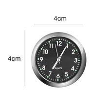 Load image into Gallery viewer, Car Clock Ornament Auto Watch Decoration Automobiles Car Dashboard Clock Cars Air Vent Clip Quartz Clocks Mini Luminous Quartz Analog Watch Universal Pocket Stick-On Clock Perfect Interior Dashboard Time Display Digital Pointer Clock In Car Accessories