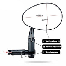 Load image into Gallery viewer, Smart Bicycle Stylish Handlebar Design Reflector Rear View Mirror Mountain Bike Electrical Bike Scooter HD Wide-Range Adjustable Angles Mirror Wide Range Back Reflector Vision Adjustable Left Right Mirrors For Road Electric Bike