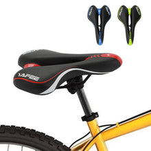 将图片加载到图库查看器,Sport Bicycle Saddle Soft Shock Absorbing Hollow Bike Cushion Road Cycling Sponge Comfortable Bicycle Seat Most Comfortable Bicycle Saddle Shock Absorber Waterproof Suitable For Fitness Outdoor Wide Soft Padded Bike Saddle
