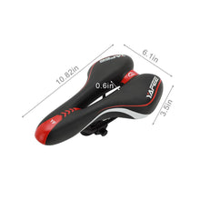将图片加载到图库查看器,Sport Bicycle Saddle Soft Shock Absorbing Hollow Bike Cushion Road Cycling Sponge Comfortable Bicycle Seat Most Comfortable Bicycle Saddle Shock Absorber Waterproof Suitable For Fitness Outdoor Wide Soft Padded Bike Saddle